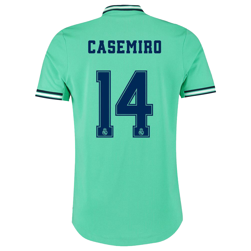 Herren Fußball Casemiro 14 Ausweichtrikot Grün Trikot 2019/20 Hemd