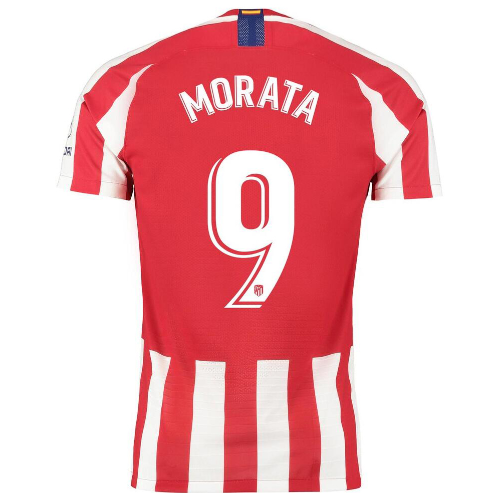 Herren Fußball Alvaro Morata 9 Heimtrikot Rot Trikot 2019/20 Hemd