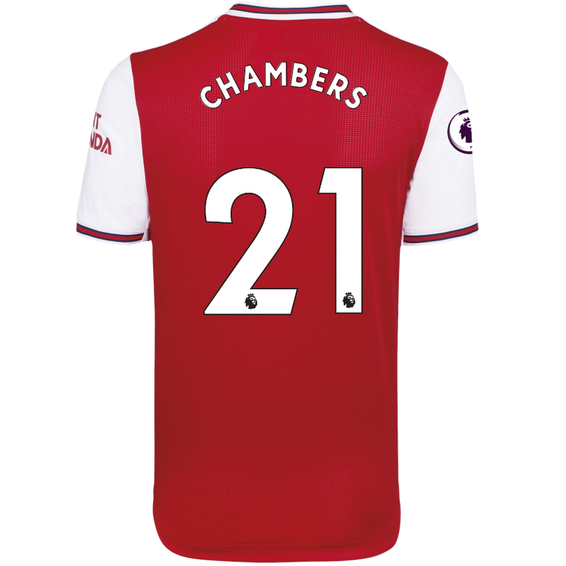 Herren Fußball Calum Chambers 21 Heimtrikot Rot-Weiss Trikot 2019/20 Hemd