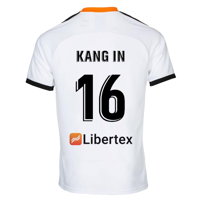 Herren Fußball Kang-in Lee 16 Heimtrikot Weiß Trikot 2019/20 Hemd
