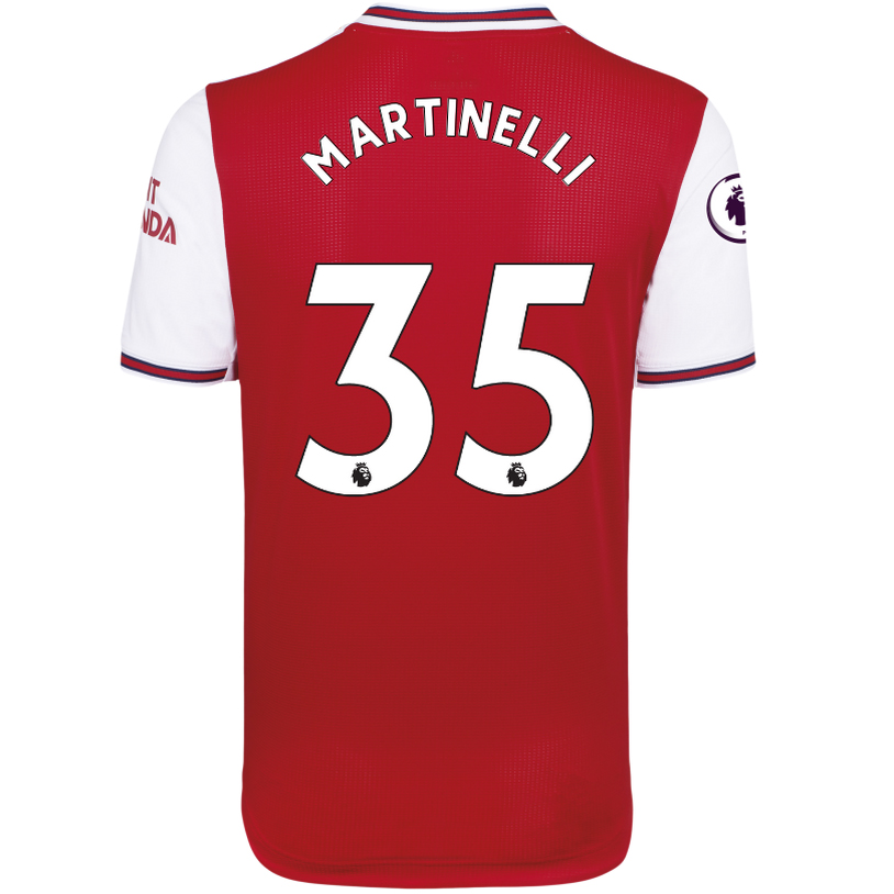 Herren Fußball Gabriel Martinelli 35 Heimtrikot Rot-Weiss Trikot 2019/20 Hemd