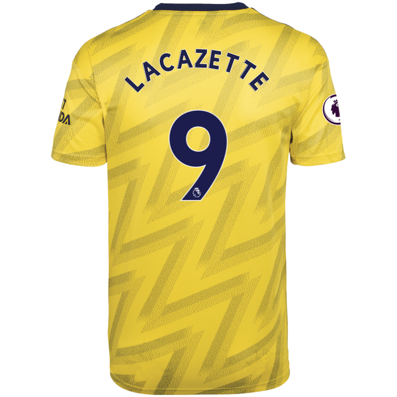 Herren Fußball Alexandre Lacazette 9 Auswärtstrikot Gelb Trikot 2019/20 Hemd