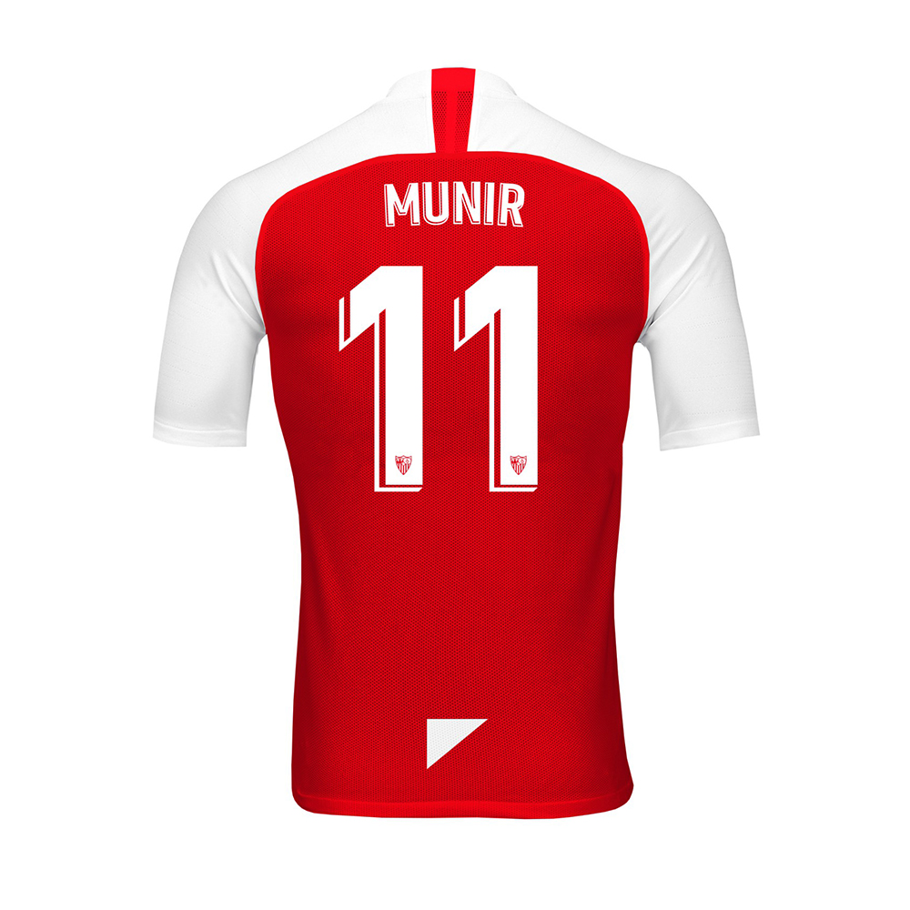 Herren Fußball Munir El Haddadi 11 Auswärtstrikot Rot Trikot 2019/20 Hemd