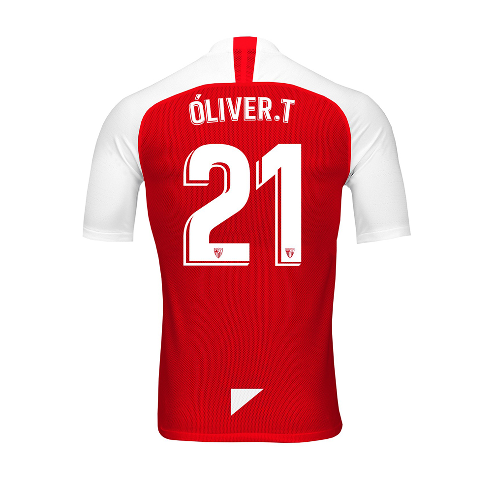 Herren Fußball Oliver Torres 21 Auswärtstrikot Rot Trikot 2019/20 Hemd
