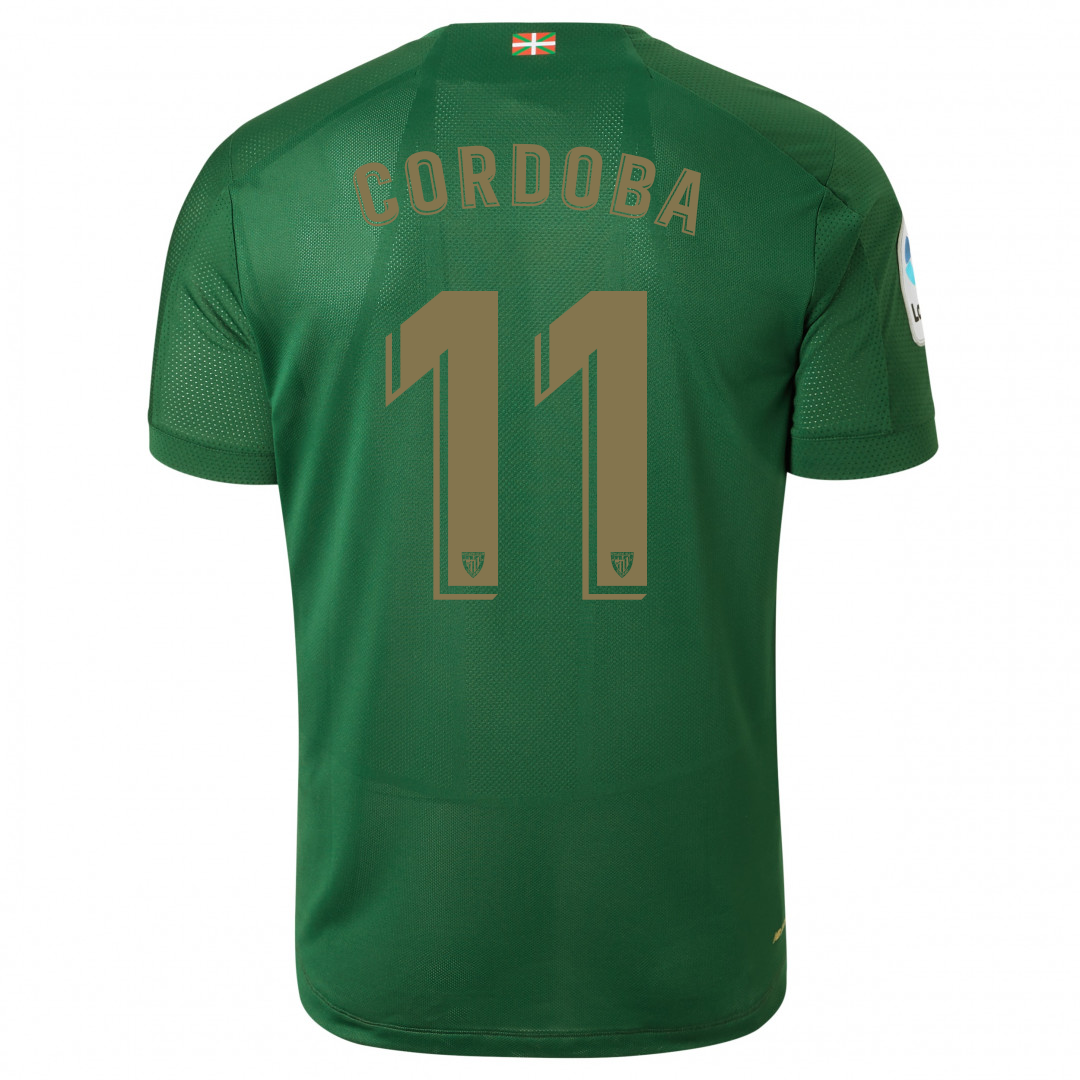 Herren Fußball Inigo Cordoba 11 Auswärtstrikot Grün Trikot 2019/20 Hemd