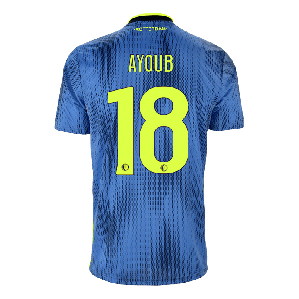 Herren Fußball Yassin Ayoub 18 Auswärtstrikot Blau Trikot 2019/20 Hemd