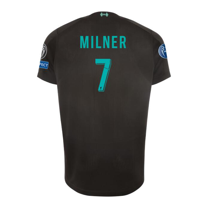 Herren Fußball James Milner 7 Ausweichtrikot Schwarz Trikot 2019/20 Hemd