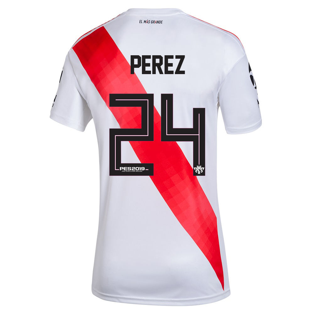 Herren Fußball Enzo Perez 24 Heimtrikot Weiß Trikot 2019/20 Hemd