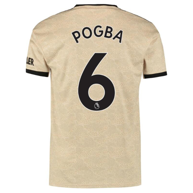 Herren Fußball Paul Pogba 6 Auswärtstrikot Champagner Trikot 2019/20 Hemd