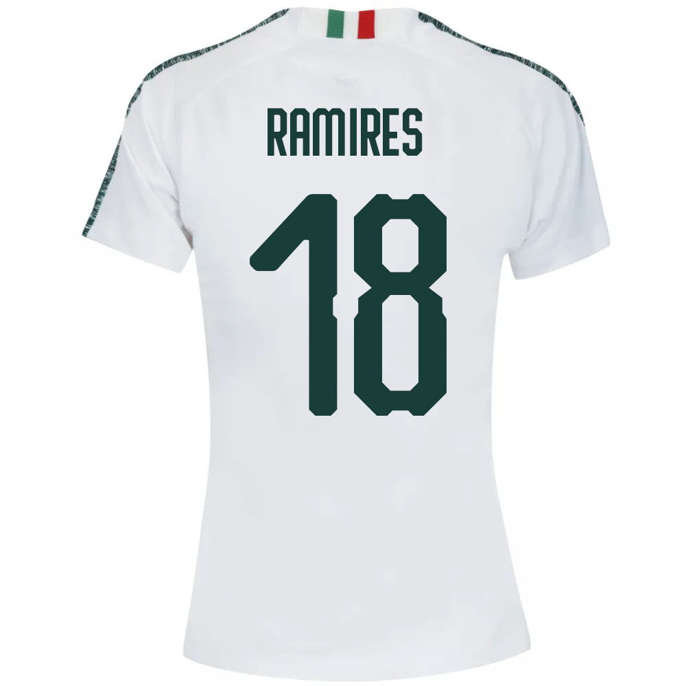 Herren Fußball Ramires 18 Auswärtstrikot Weiß Trikot 2019/20 Hemd