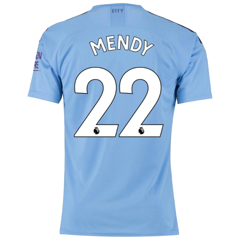 Herren Fußball Benjamin Mendy 22 Heimtrikot Blau Trikot 2019/20 Hemd