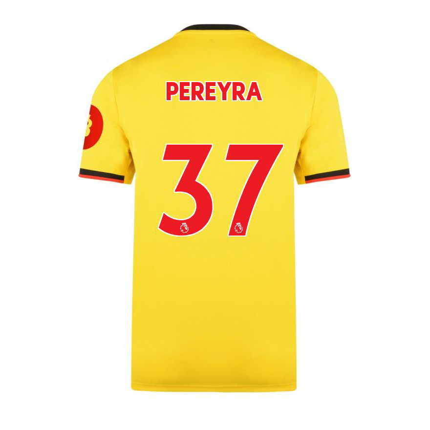Herren Fußball Roberto Pereyra 37 Heimtrikot Gelb Trikot 2019/20 Hemd