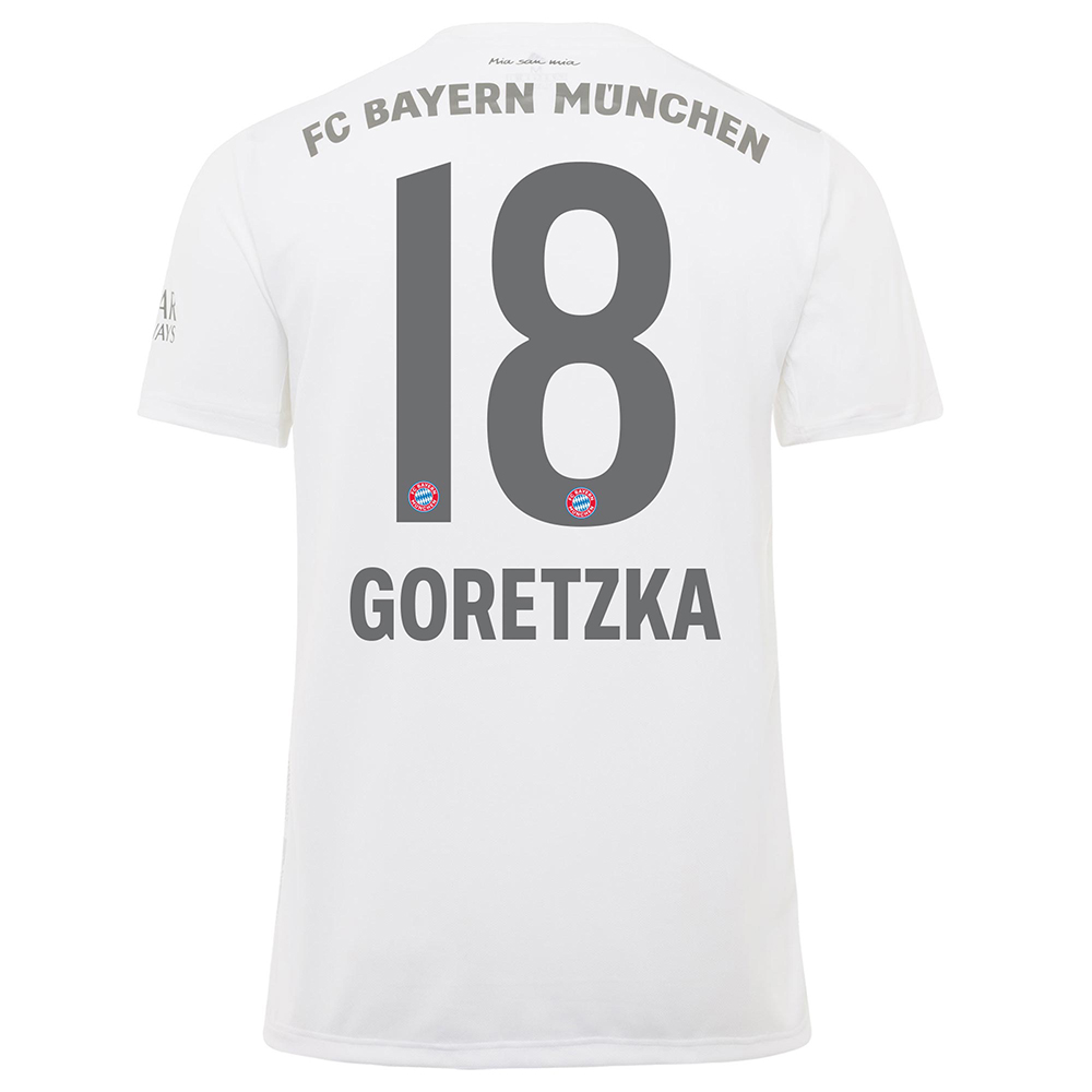 Herren Fußball Leon Goretzka 18 Auswärtstrikot Weiß Trikot 2019/20 Hemd