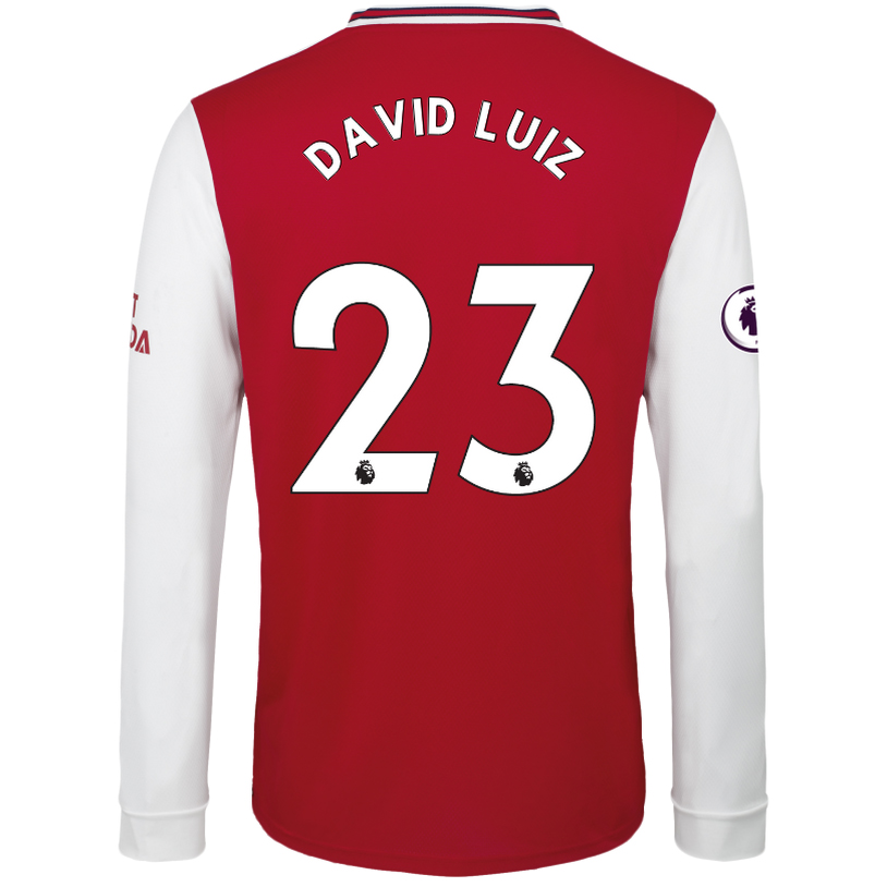 Kinder Fußball David Luiz 23 Heimtrikot Rot-weiss Langarmtrikot 2019/20 Hemd