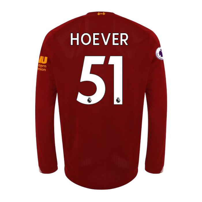 Kinder Fußball Ki-jana Hoever 51 Heimtrikot Rot Langarmtrikot 2019/20 Hemd