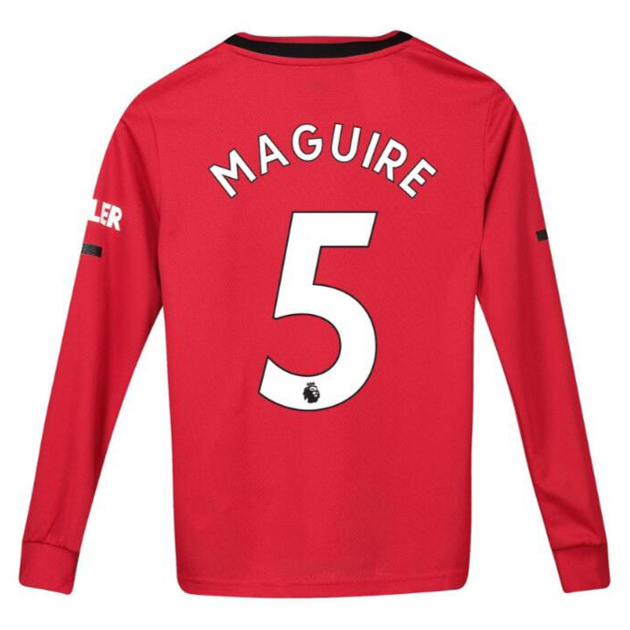 Kinder Fußball Harry Maguire 5 Heimtrikot Rot Langarmtrikot 2019/20 Hemd