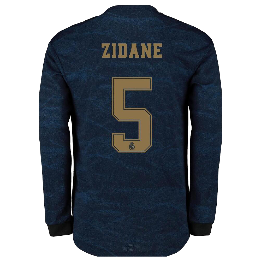 Kinder Fußball Zinedine Zidane 5 Auswärtstrikot Marine Langarmtrikot 2019/20 Hemd