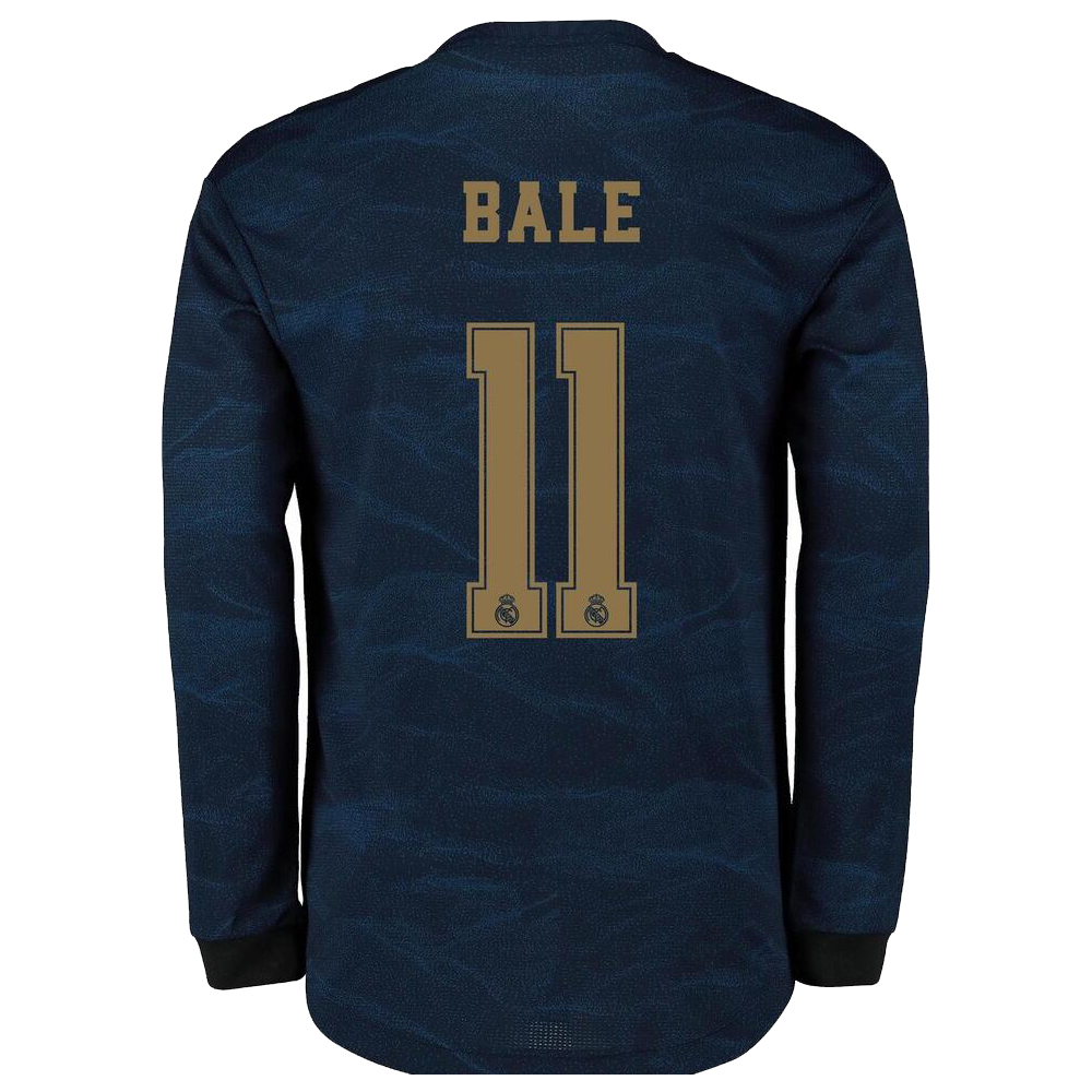 Kinder Fußball Gareth Bale 11 Auswärtstrikot Marine Langarmtrikot 2019/20 Hemd