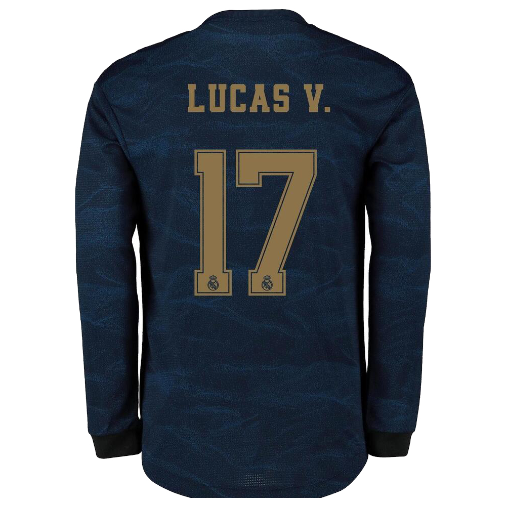 Kinder Fußball Lucas Vazquez 17 Auswärtstrikot Marine Langarmtrikot 2019/20 Hemd