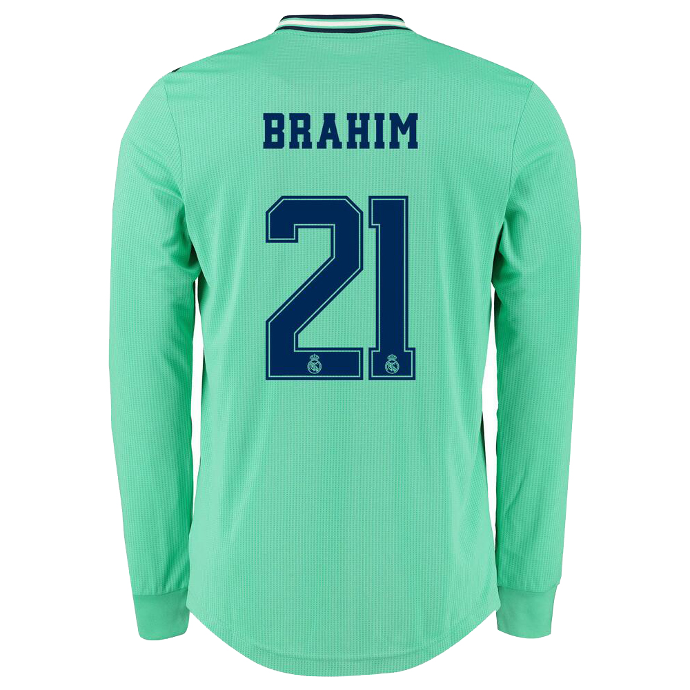 Kinder Fußball Brahim Diaz 21 Ausweichtrikot Grün Langarmtrikot 2019/20 Hemd