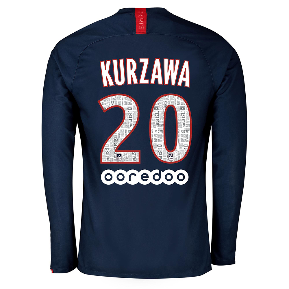 Kinder Fußball Layvin Kurzawa 20 Heimtrikot Königsblau Langarmtrikot 2019/20 Hemd