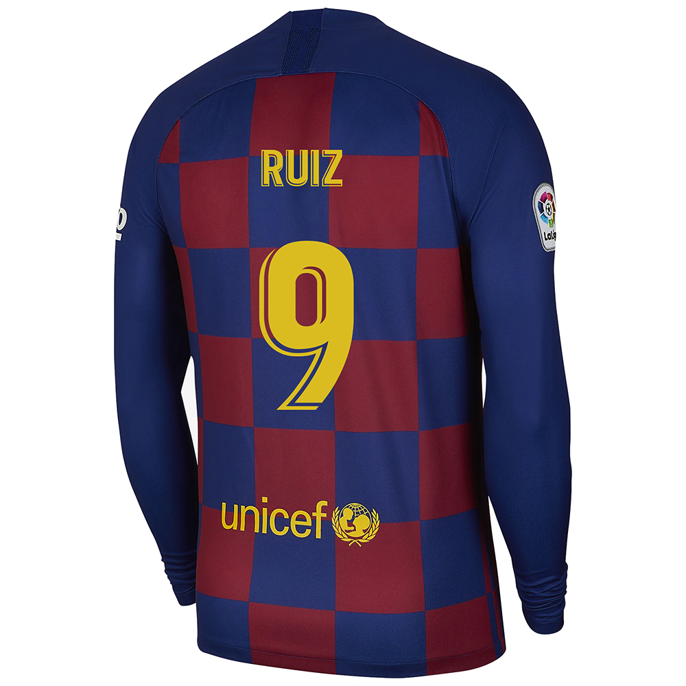 Kinder Fußball Abel Ruiz 9 Heimtrikot Blau Rot Langarmtrikot 2019/20 Hemd