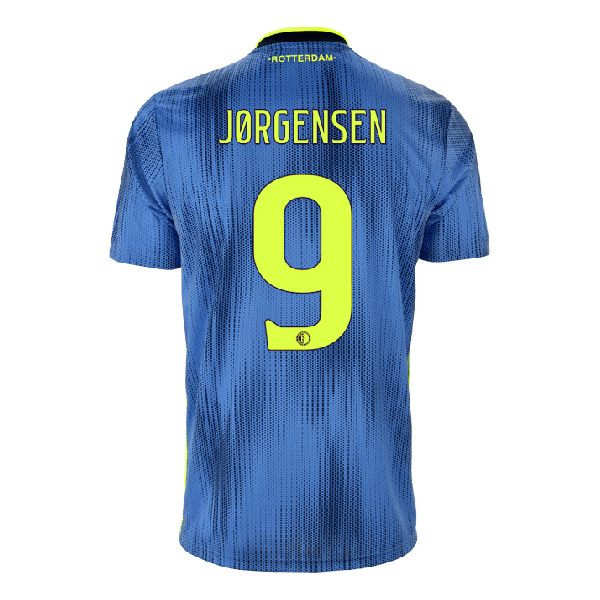 Kinder Fußball Nicolai Jorgensen 9 Auswärtstrikot Blau Trikot 2019/20 Hemd