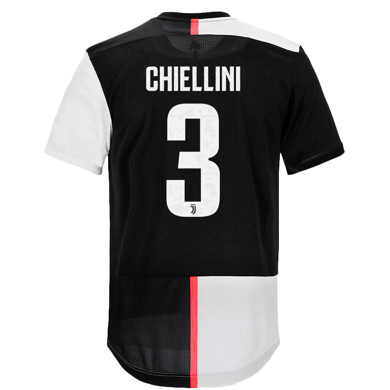 Kinder Fußball Giorgio Chiellini 3 Heimtrikot Weiß Schwarz Trikot 2019/20 Hemd