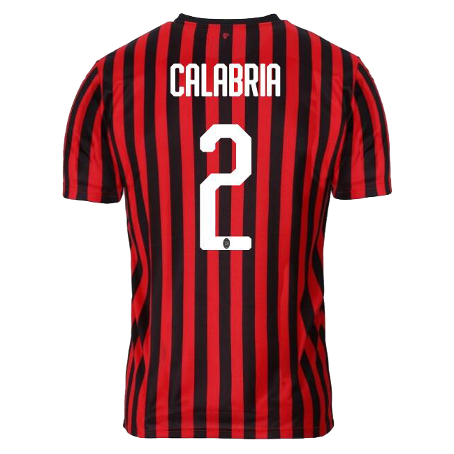 Kinder Fußball Davide Calabria 2 Auswärtstrikot Weiß Trikot 2019/20 Hemd