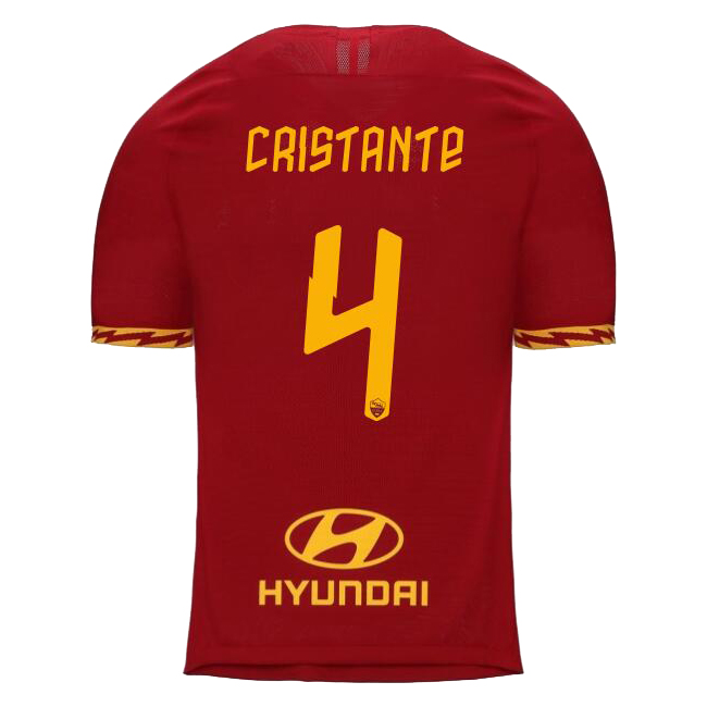 Kinder Fußball Bryan Cristante 4 Heimtrikot Rot Trikot 2019/20 Hemd