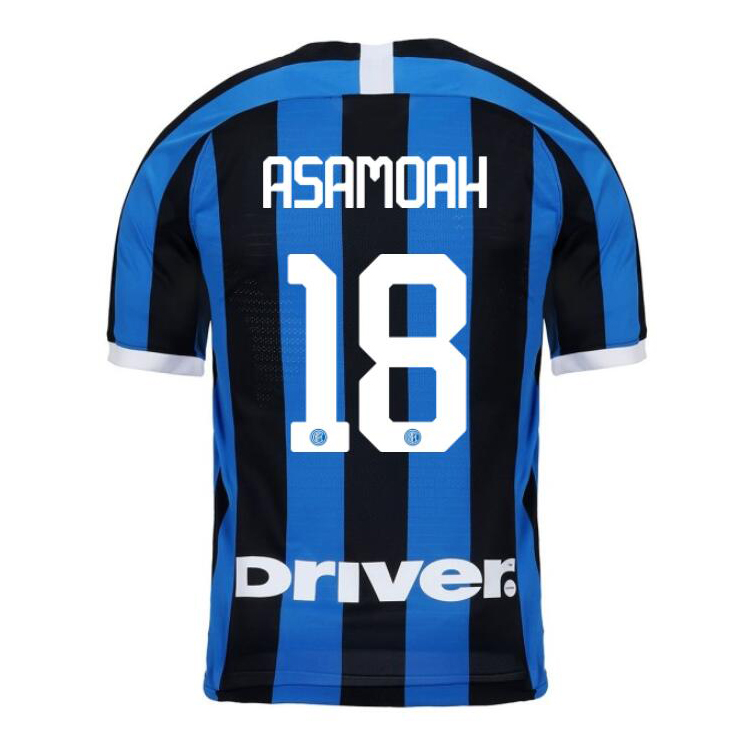 Kinder Fußball Kwadwo Asamoah 18 Heimtrikot Blau Schwarz Trikot 2019/20 Hemd