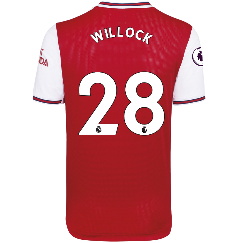 Kinder Fußball Joe Willock 28 Heimtrikot Rot-weiss Trikot 2019/20 Hemd