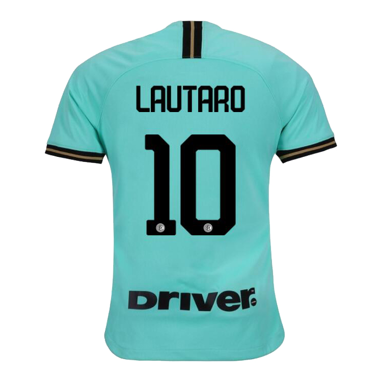 Kinder Fußball Lautaro Martinez 10 Auswärtstrikot Grün Trikot 2019/20 Hemd
