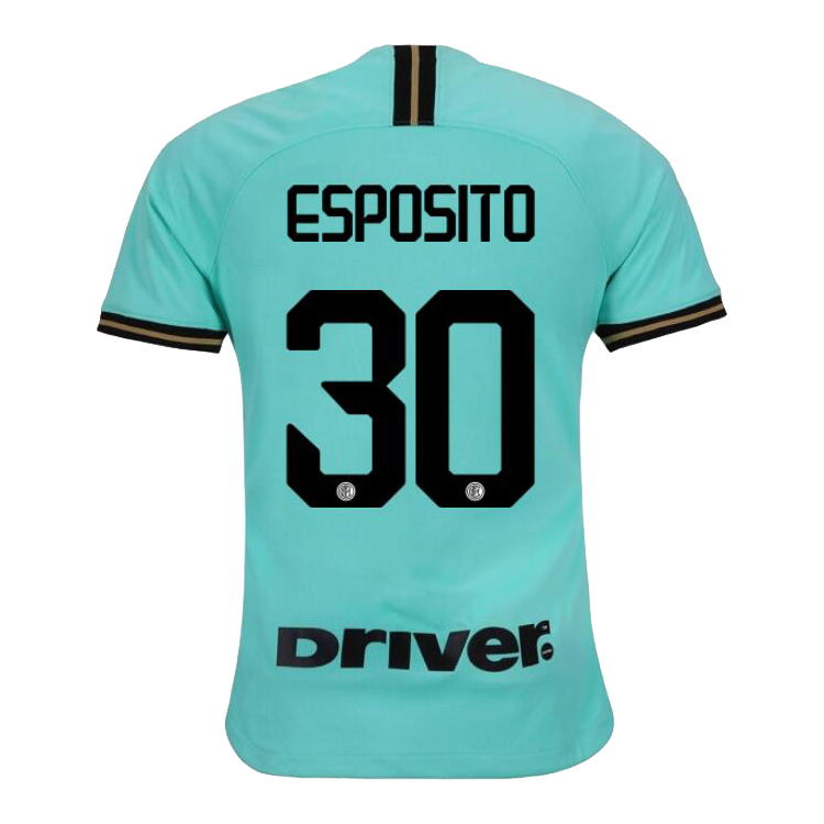 Kinder Fußball Sebastiano Esposito 30 Auswärtstrikot Grün Trikot 2019/20 Hemd