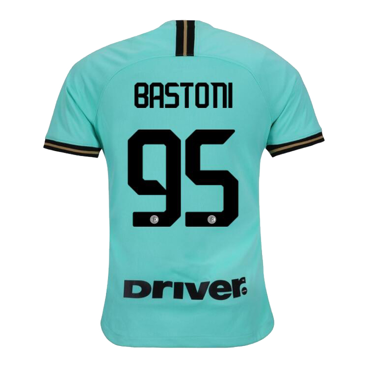 Kinder Fußball Alessandro Bastoni 95 Auswärtstrikot Grün Trikot 2019/20 Hemd
