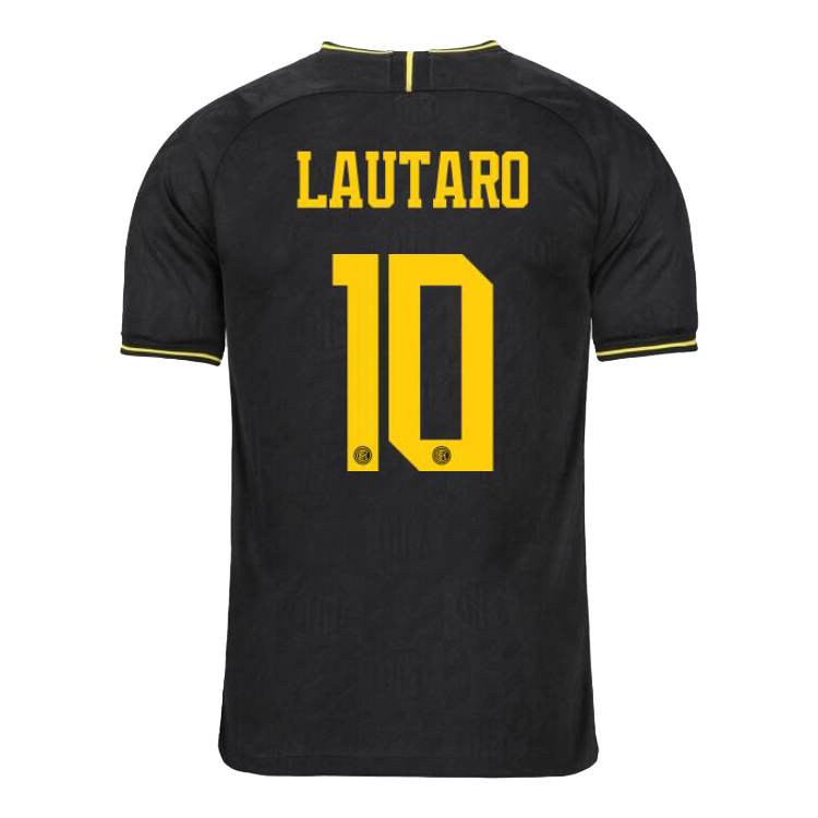 Kinder Fußball Lautaro Martinez 10 Ausweichtrikot Schwarz Trikot 2019/20 Hemd
