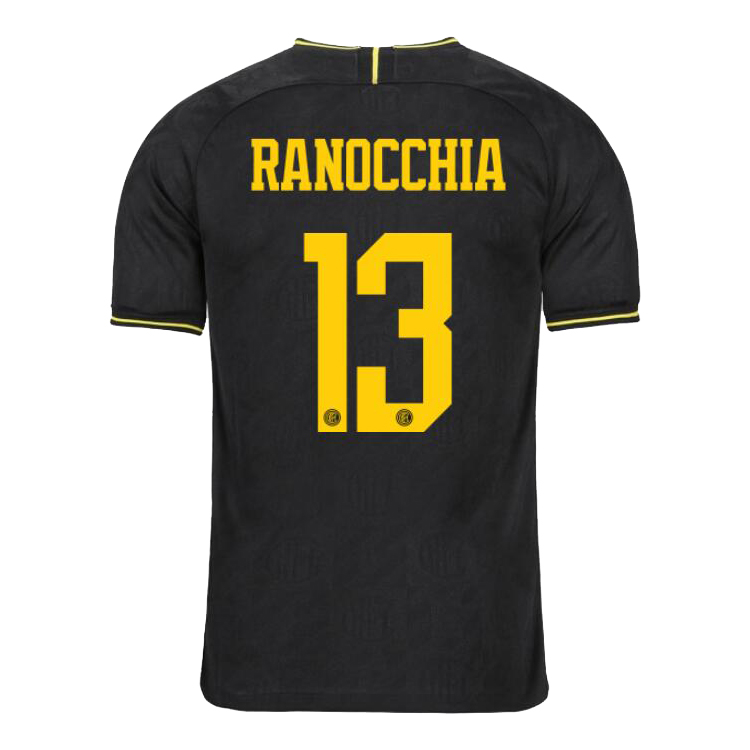 Kinder Fußball Andrea Ranocchia 13 Ausweichtrikot Schwarz Trikot 2019/20 Hemd