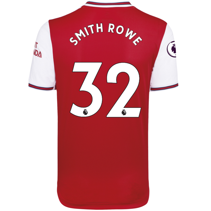 Kinder Fußball Smith Rowe 32 Heimtrikot Rot-weiss Trikot 2019/20 Hemd