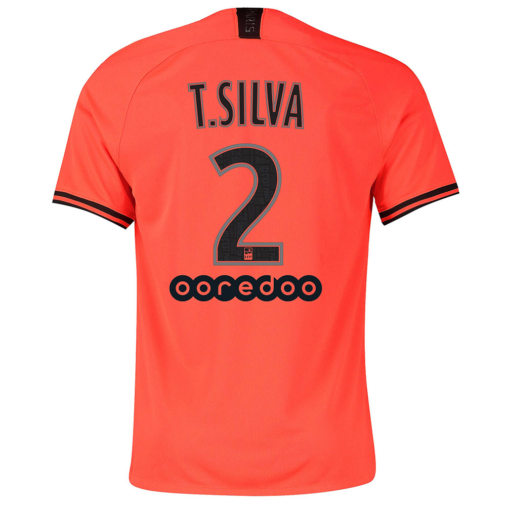 Kinder Fußball Thiago Silva 2 Auswärtstrikot Orange Trikot 2019/20 Hemd
