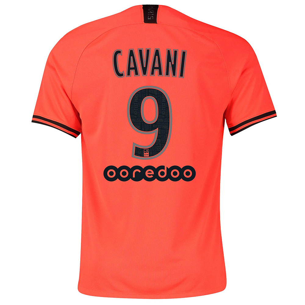 Kinder Fußball Edinson Cavani 9 Auswärtstrikot Orange Trikot 2019/20 Hemd