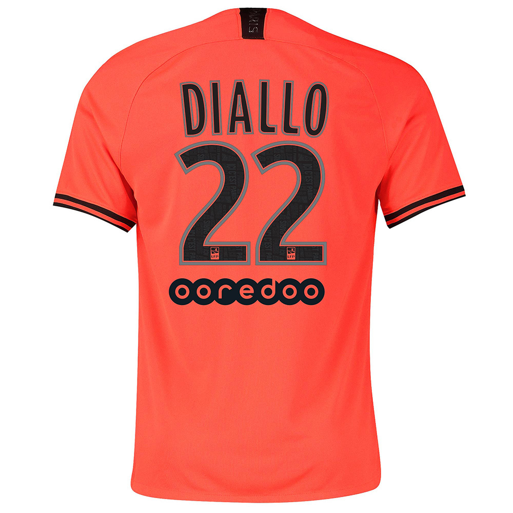 Kinder Fußball Abdou Diallo 22 Auswärtstrikot Orange Trikot 2019/20 Hemd