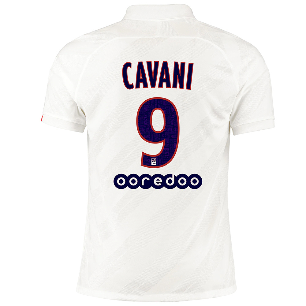 Kinder Fußball Edinson Cavani 9 Ausweichtrikot Weiß Trikot 2019/20 Hemd