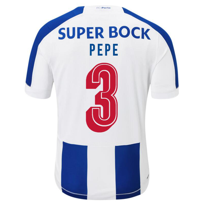 Kinder Fußball Pepe 3 Heimtrikot Weiß Blau Trikot 2019/20 Hemd