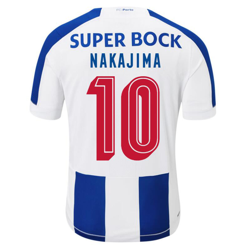 Kinder Fußball Shoya Nakajima 10 Heimtrikot Weiß Blau Trikot 2019/20 Hemd