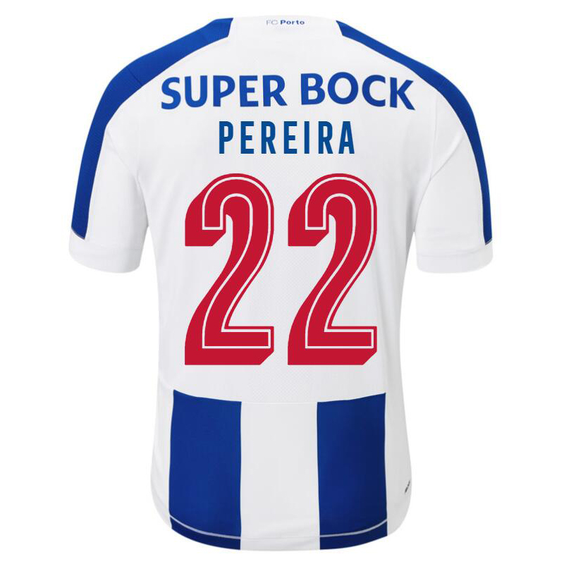 Kinder Fußball Danilo Pereira 22 Heimtrikot Weiß Blau Trikot 2019/20 Hemd