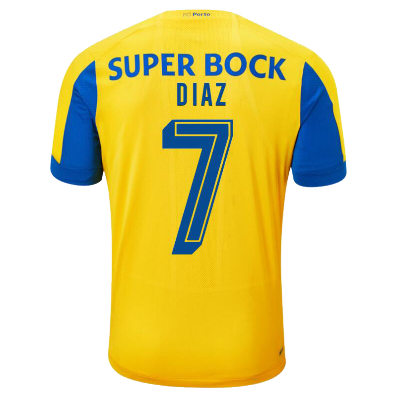 Kinder Fußball Luis Diaz 7 Auswärtstrikot Gelb Trikot 2019/20 Hemd