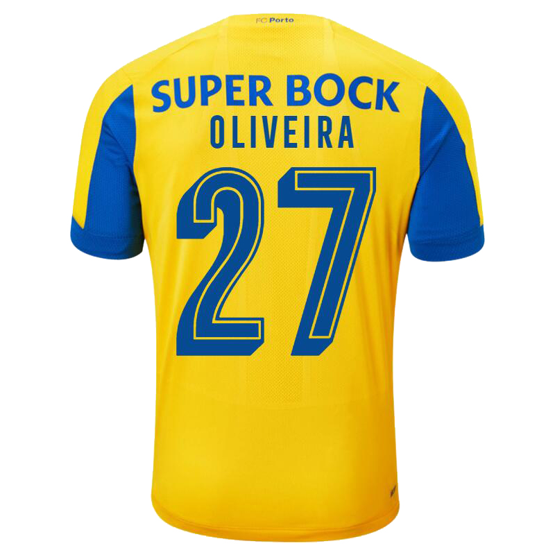 Kinder Fußball Sergio Oliveira 27 Auswärtstrikot Gelb Trikot 2019/20 Hemd
