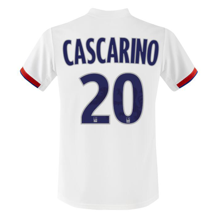 Kinder Fußball Delphine Cascarino 20 Heimtrikot Weiß Trikot 2019/20 Hemd
