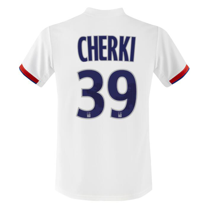 Kinder Fußball Rayan Cherki 39 Heimtrikot Weiß Trikot 2019/20 Hemd