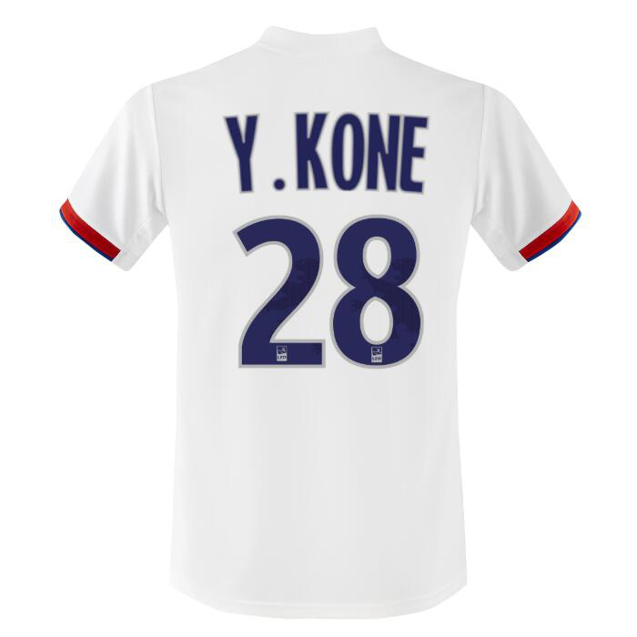 Kinder Fußball Youssouf Kone 28 Heimtrikot Weiß Trikot 2019/20 Hemd